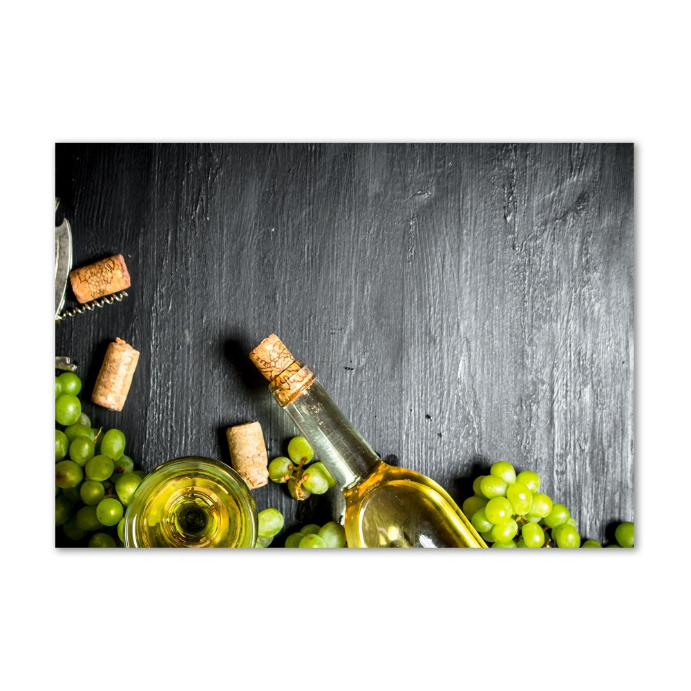 Acrylic print White wine and fruit