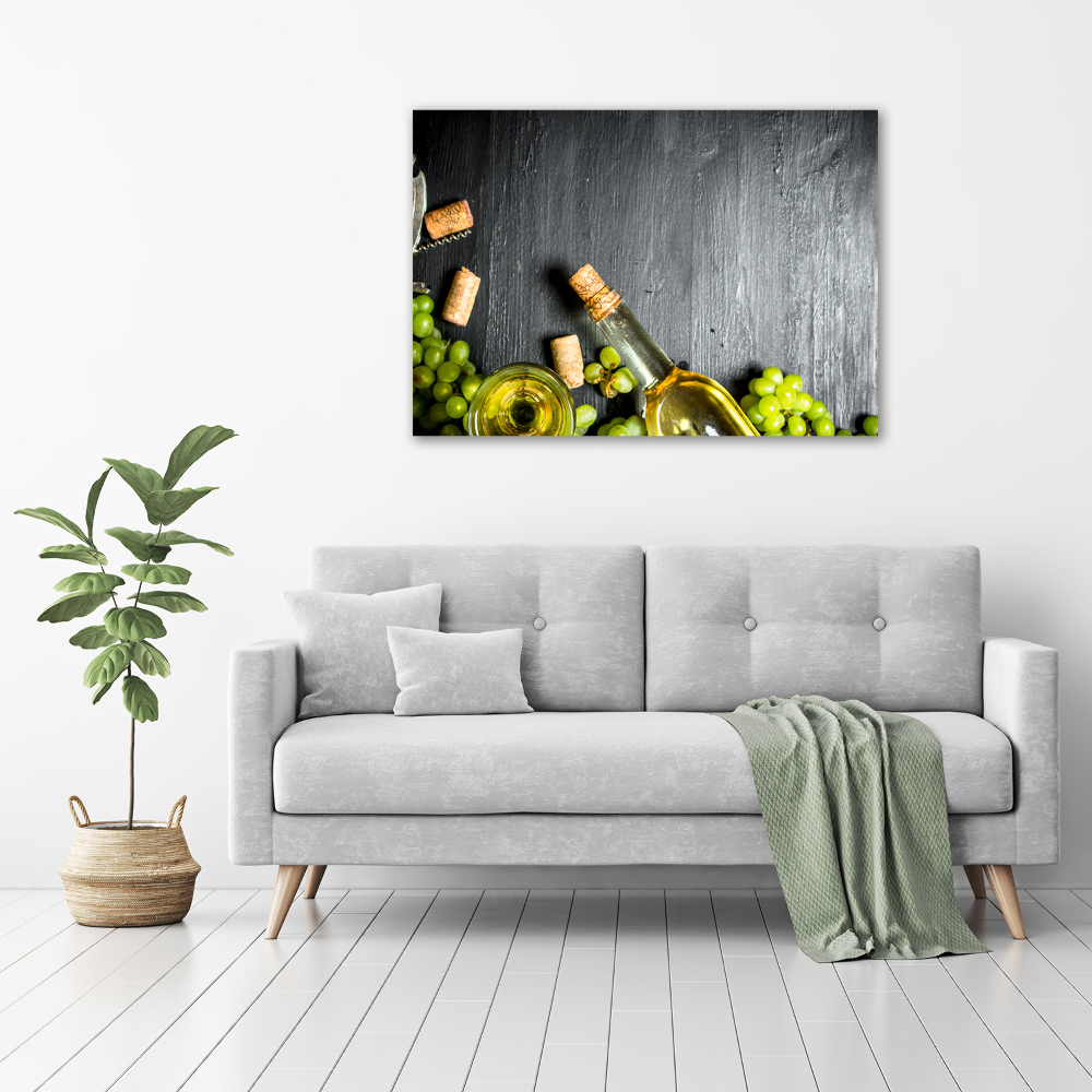 Acrylic print White wine and fruit