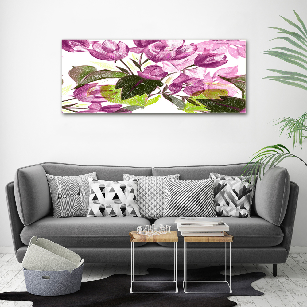 Wall art acrylic Floral pattern