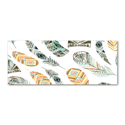 Wall art acrylic Ethnic feathers