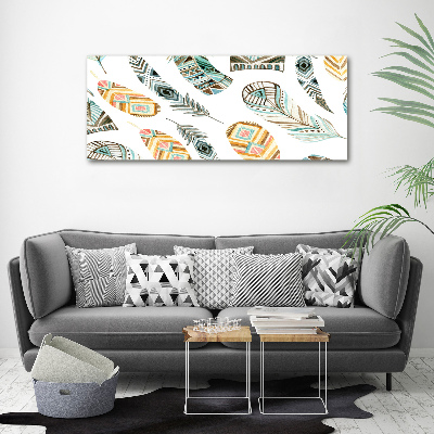 Wall art acrylic Ethnic feathers