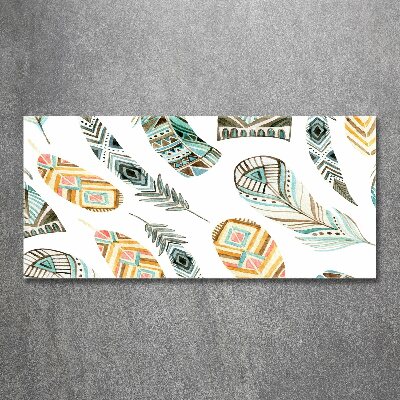 Wall art acrylic Ethnic feathers