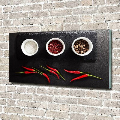 Print on acrylic Spices and chillies