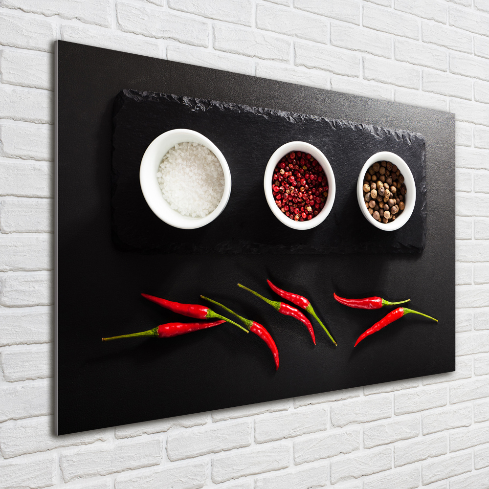 Print on acrylic Spices and chillies