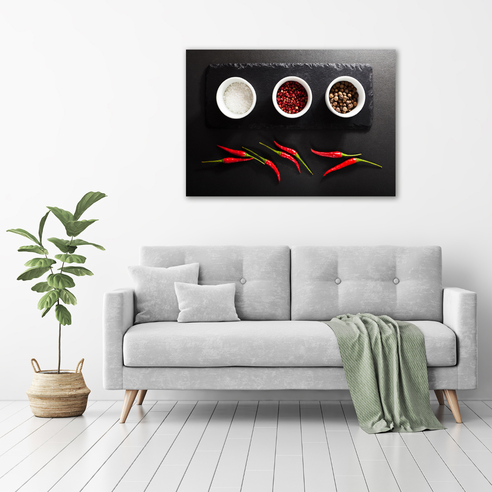 Print on acrylic Spices and chillies