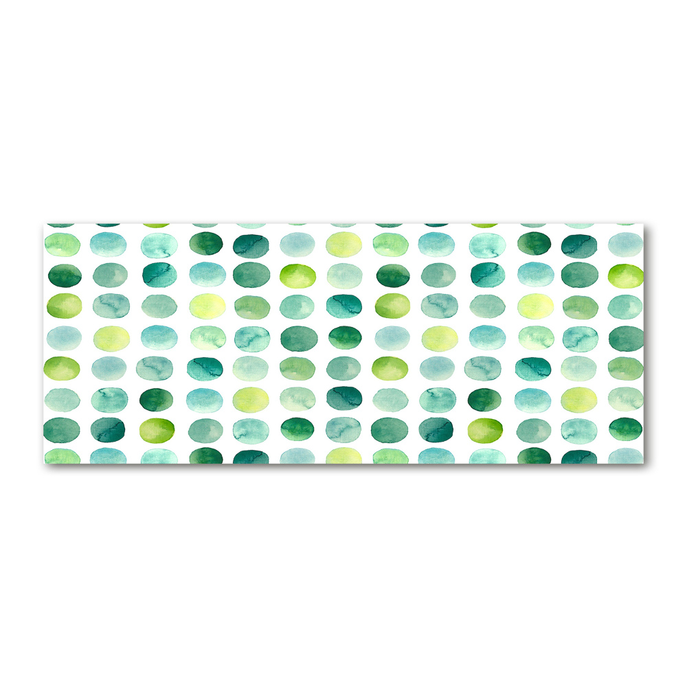 Wall art acrylic Green dots