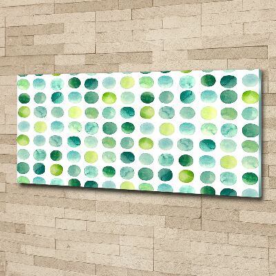 Wall art acrylic Green dots