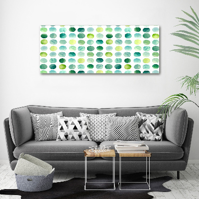 Wall art acrylic Green dots