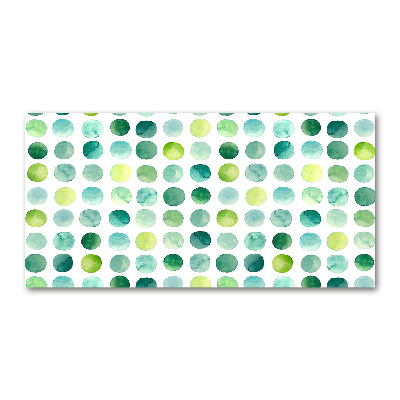 Wall art acrylic Green dots