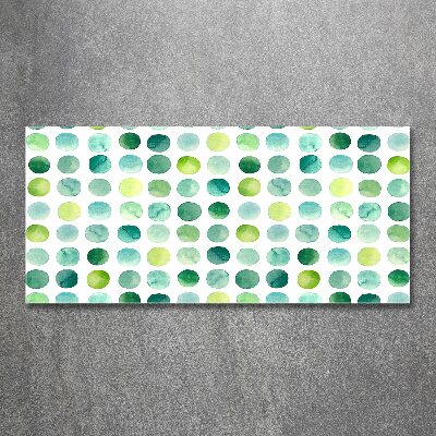 Wall art acrylic Green dots