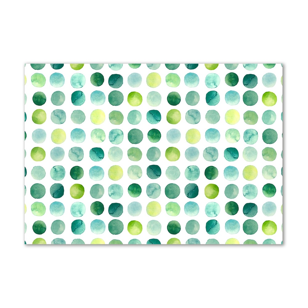 Wall art acrylic Green dots