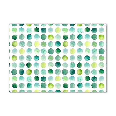 Wall art acrylic Green dots