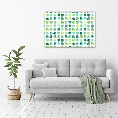 Wall art acrylic Green dots