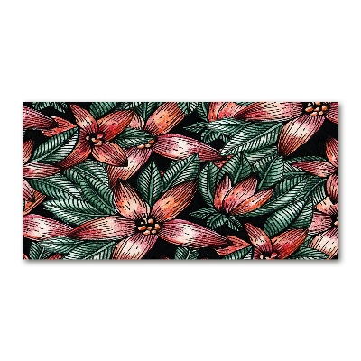 Wall art acrylic Floral pattern