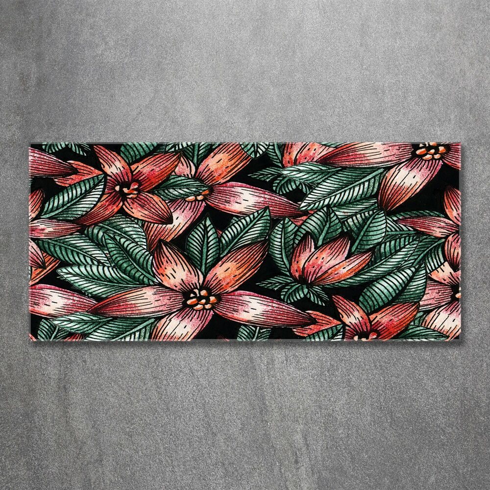 Wall art acrylic Floral pattern