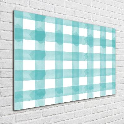 Acrylic wall art Blue grille