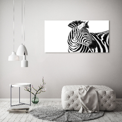 Print on acrylic Zebra in the snow