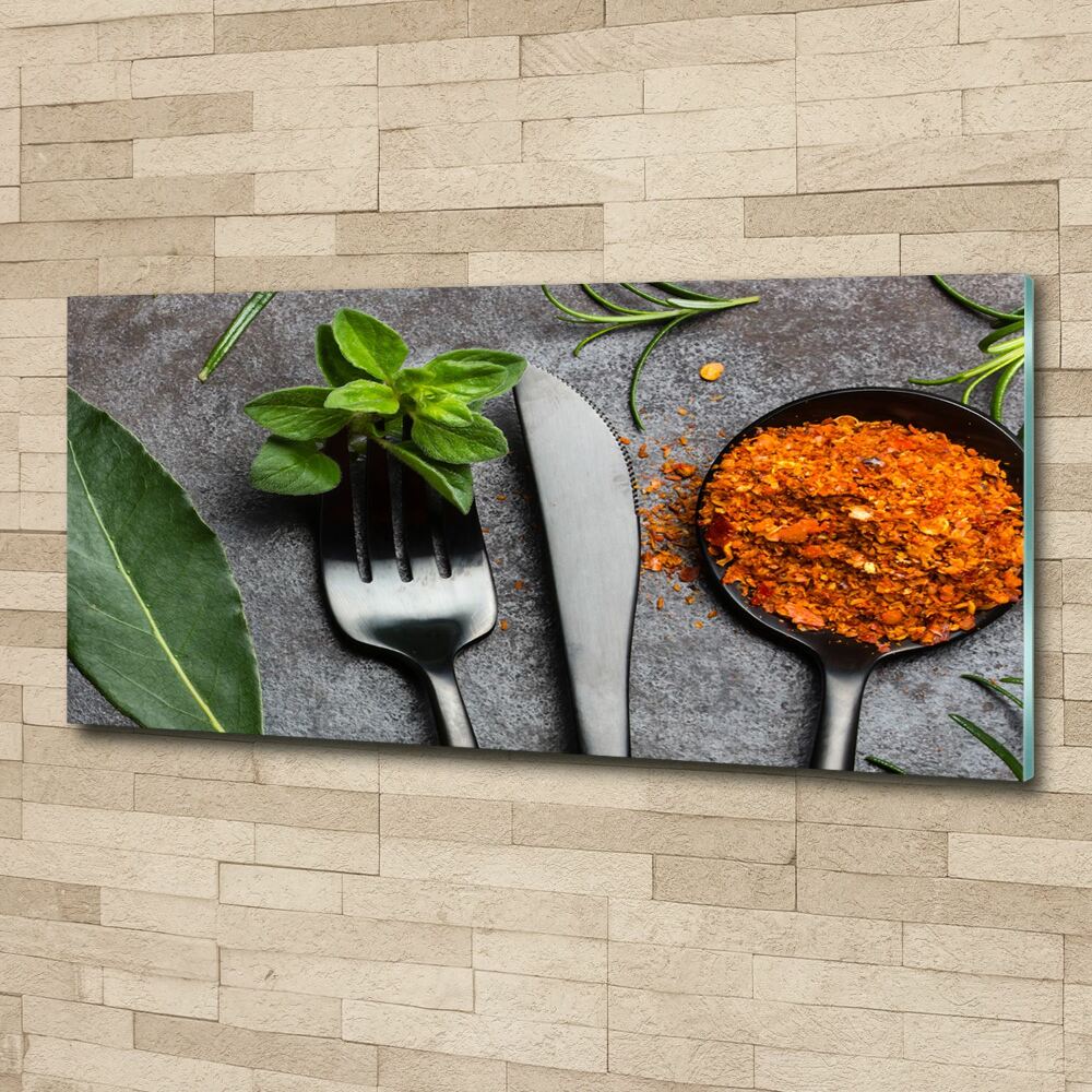 Print on acrylic Cutlery and spices