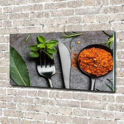 Print on acrylic Cutlery and spices