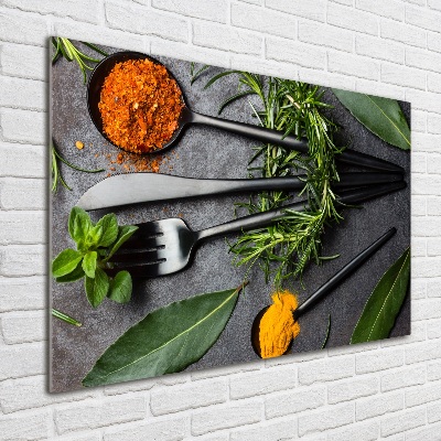 Print on acrylic Cutlery and spices