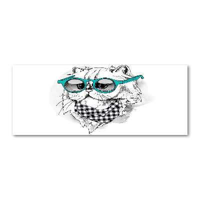 Print on acrylic Cat with glasses