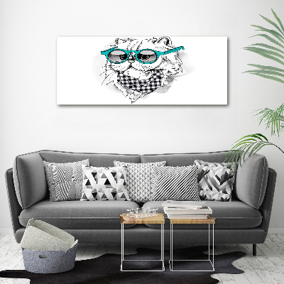 Print on acrylic Cat with glasses