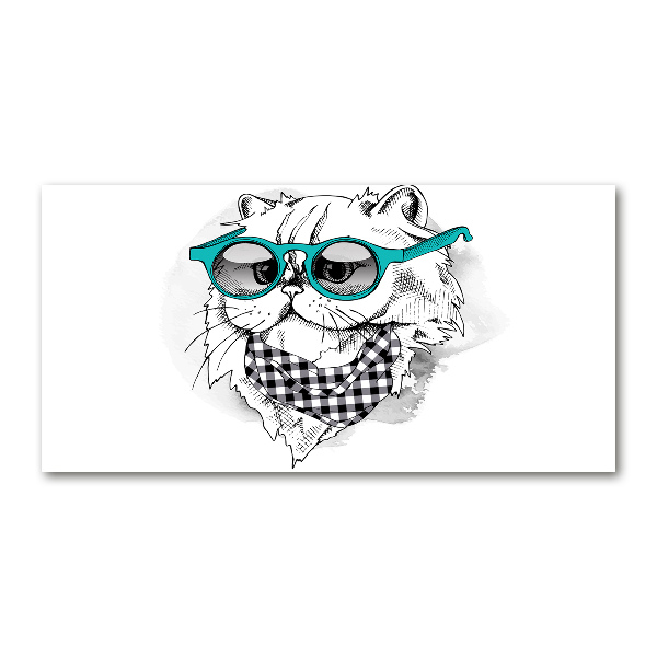 Print on acrylic Cat with glasses