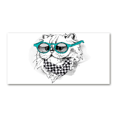 Print on acrylic Cat with glasses