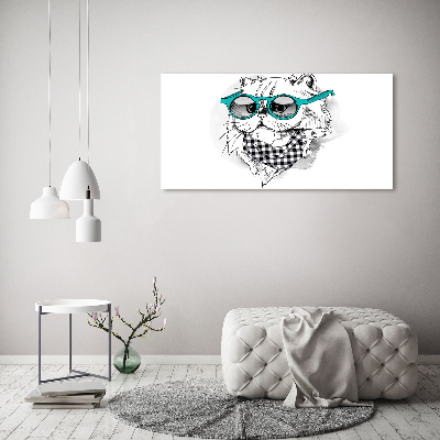 Print on acrylic Cat with glasses