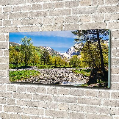 Wall art acrylic River in the mountains