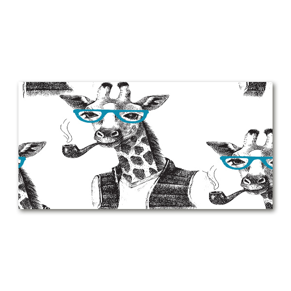 Print on acrylic Giraffe with glasses