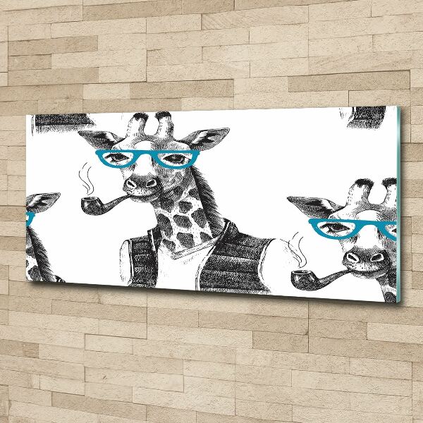 Print on acrylic Giraffe with glasses