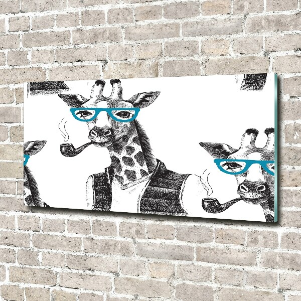 Print on acrylic Giraffe with glasses