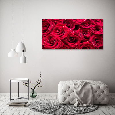 Acrylic wall art Drops on roses