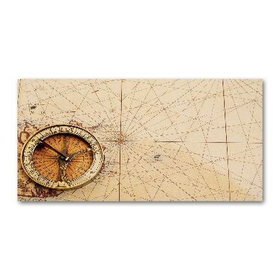 Acrylic wall art Compass on the map