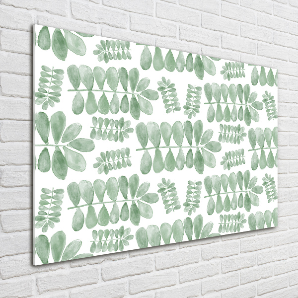 Print on acrylic Green leaves