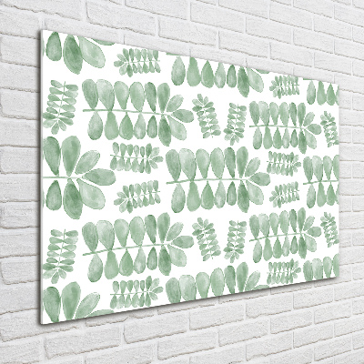 Print on acrylic Green leaves