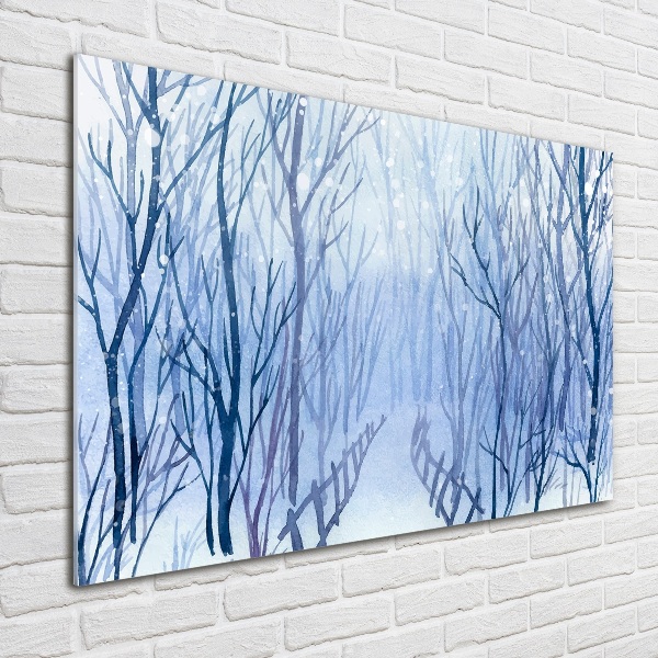 Print on acrylic Forest in winter