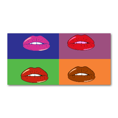 Wall art acrylic Colorful lips