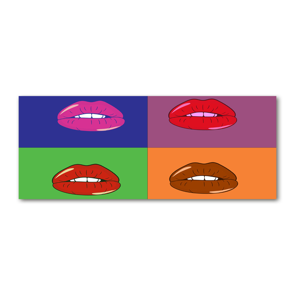 Wall art acrylic Colorful lips