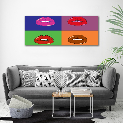 Wall art acrylic Colorful lips