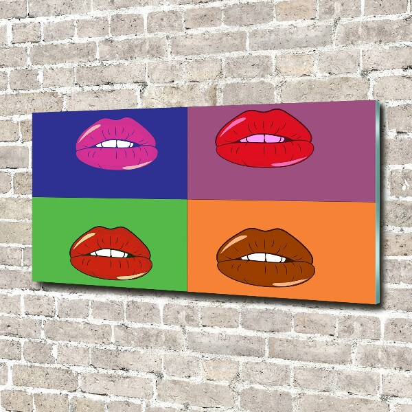 Wall art acrylic Colorful lips