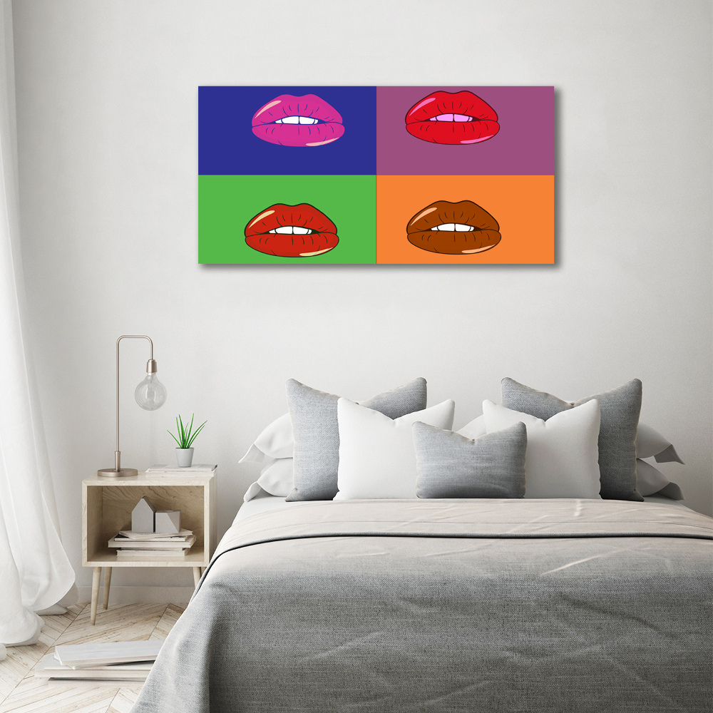 Wall art acrylic Colorful lips