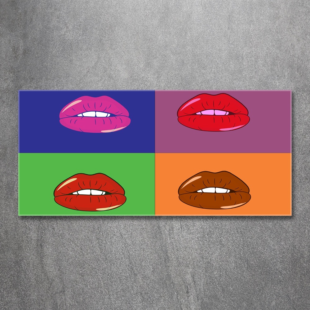 Wall art acrylic Colorful lips