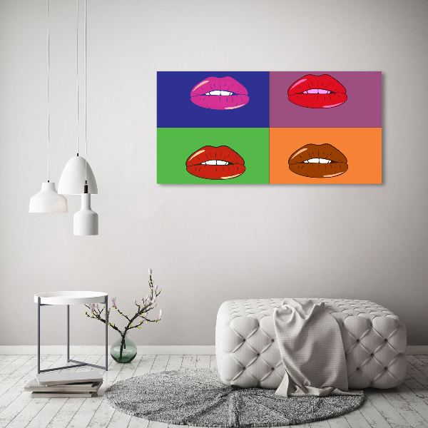 Wall art acrylic Colorful lips