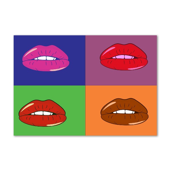 Wall art acrylic Colorful lips