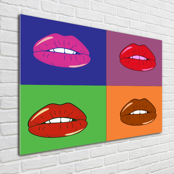 Wall art acrylic Colorful lips