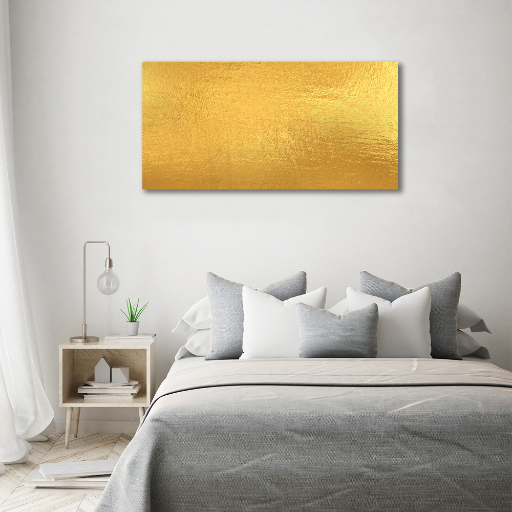 Wall art acrylic Golden foil background