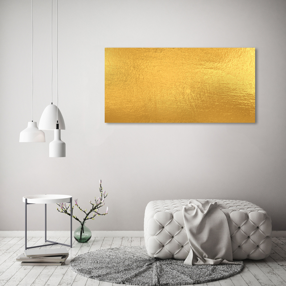 Wall art acrylic Golden foil background