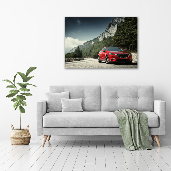 Print on acrylic Car in the mountains